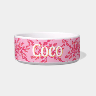 Comedero Madera de peonía sinuosa en rosa y naranja