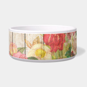 Comedero Madera de Rosas Rústicos Vintage