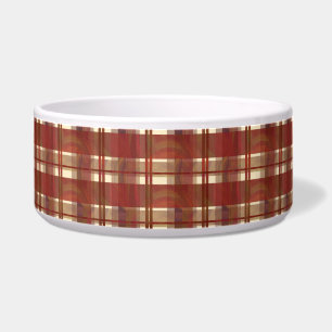 Comedero Madrás Plaid Cae Rojo