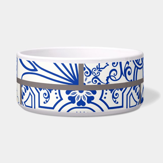 Comedero Majólica victoriana: Patrón de mosaico de mosaico  (Frente)