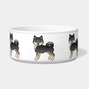 Comedero Malamute de Alaska Negro y Café Perros de Dibujos 