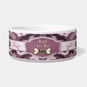 Comedero Malo Para Da Bone 2 Camo Perro Dish - Personalizar
