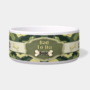 Comedero Malo Para Da Bone Camo Dog Dish - Personalizar