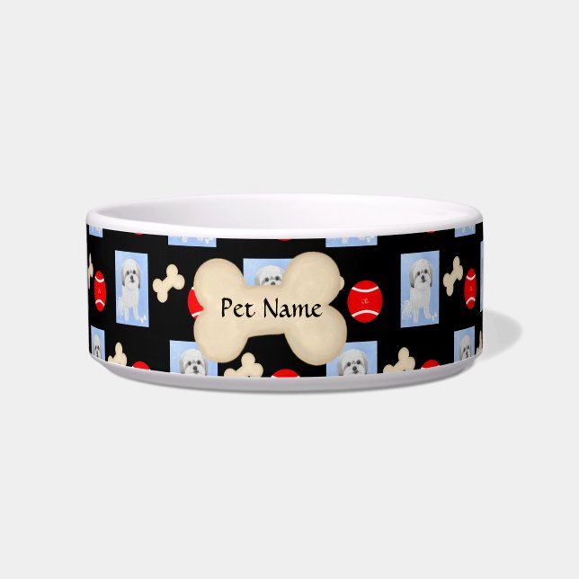Comedero Malshi Black Pet Bowl personalizado (Frente)