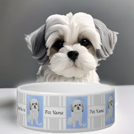 Comedero Malshi Dog Bowl con texto de Personalizable