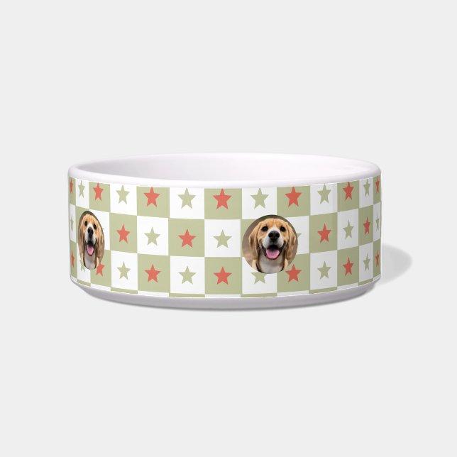 Comedero Mamá Perro Chic Tazón de Mascota Monogramado Nuevo (Derecha)
