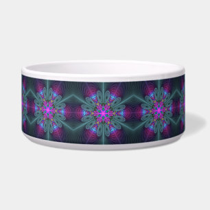 Comedero Mandala Colorido Arte Fractal Espiritual Con Rosa