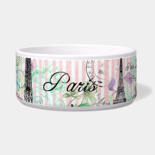 Comedero Manequino vintage boho rosa negro floral