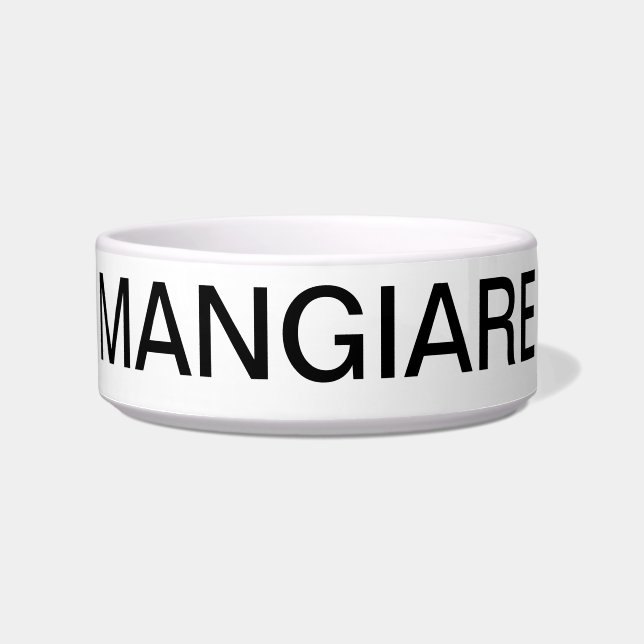 COMEDERO "MANGIARE" = COMER EN "BOWL ITALIANO DE PET (Frente)