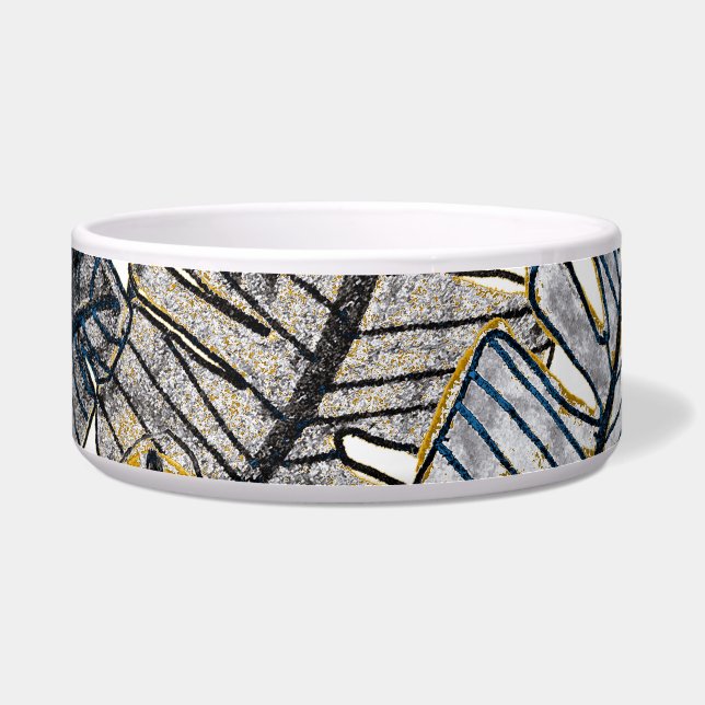 Comedero Mano dibujada: hojas tropicales (Frente)