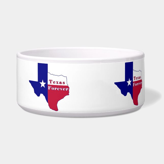 Comedero Mapa de bandera de Texas para siempre (Derecha)