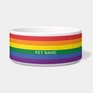 Comedero Marca de arco iris de nombre personalizado