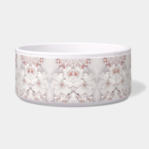 Comedero Marfil Rubor Pink Floral Ceramic Pet Bowl