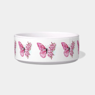 Comedero Mariposa de flores con Sakura rosa