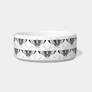 Comedero Mariposa Deco estilizada - blanco y negro