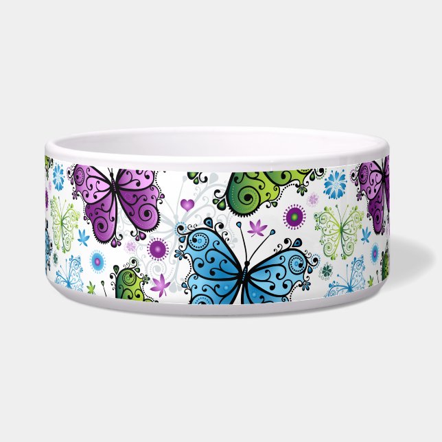 Comedero Mariposa Retro Psicodélica Hippie (Frente)
