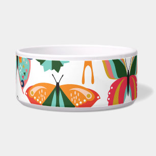 Comedero Mariposas Boho: Patrón de papel tapiz sin costura.