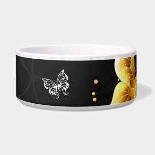 Comedero Mariposas doradas y blancas