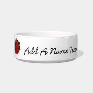 Comedero Mariquitas rojas lindas personalizadas