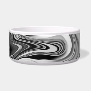 Comedero Mármol elegante 7 - líquido blanco y negro