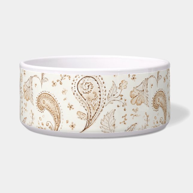 Comedero Marrón Crema Boho Bohemio (Frente)