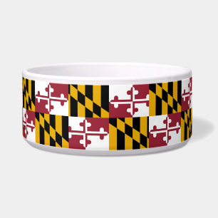 Comedero Maryland State Flag Pet Bowl