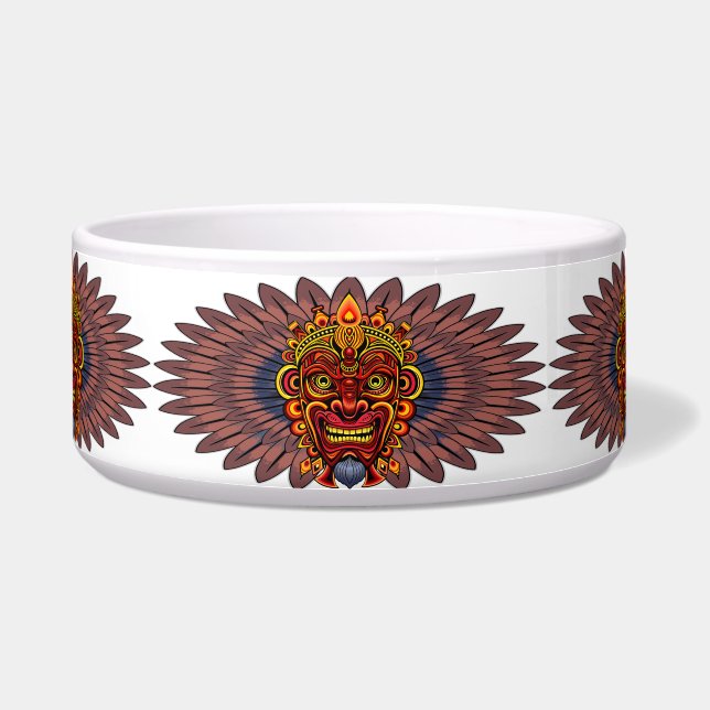 Comedero Máscara ritual del rey guerrero tribal (Frente)