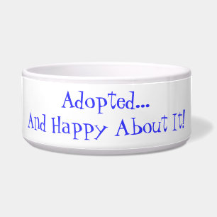 Comedero Mascota Adoptada con Cita Feliz