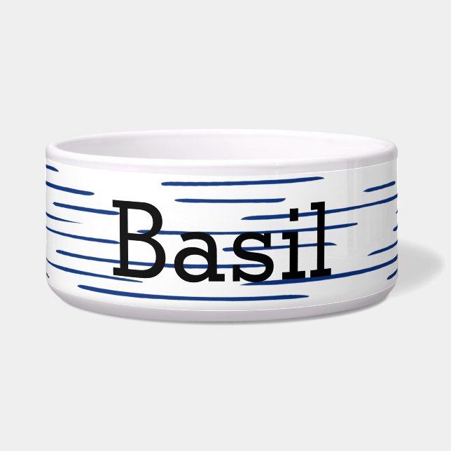 COMEDERO MASCOTA BLUE BROKEN LINES (Frente)