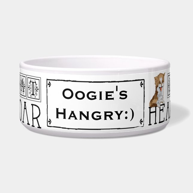 Comedero Mascota CAT Bowl Grande "SOY GATO, escúchame bien" (Frente)