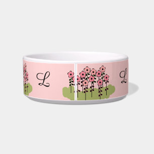 COMEDERO MASCOTA CHIC_BOWL_GIRLY PINK/GREEN FLORAL/PINK