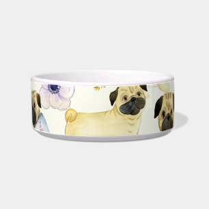 Comedero Mascota con estampado de amante de los perros pug