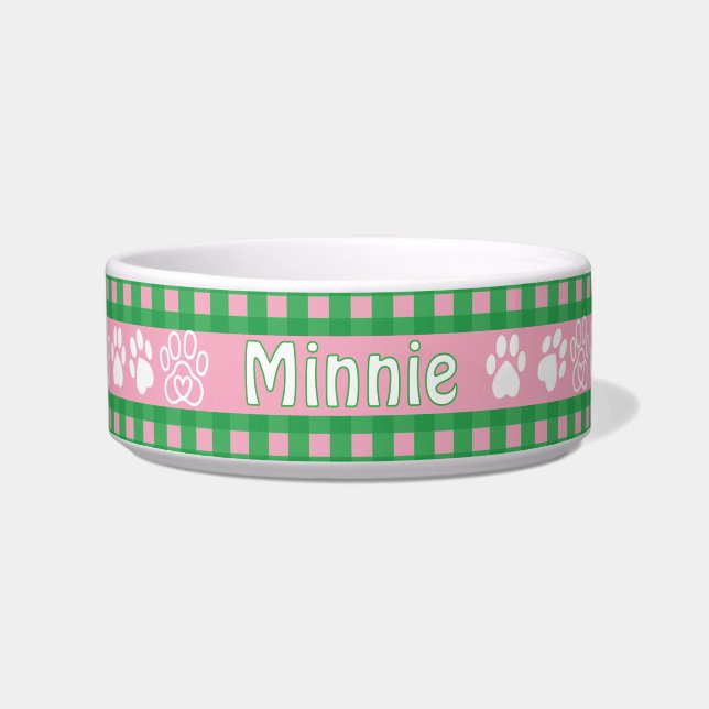 Comedero Mascota de Country Gingham (Frente)