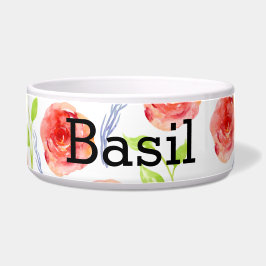 COMEDERO MASCOTA DE DISEÑO ROSA PERSONALIZADO