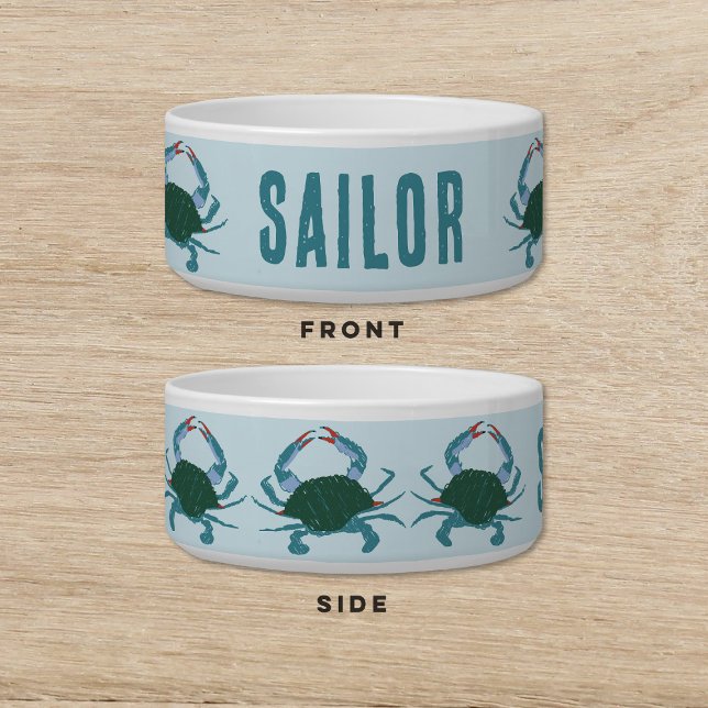 Comedero Mascota de gato cangrejo azul (Subido por el creador)