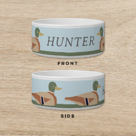 Comedero Mascota de gato de perro azul claro de duck Decoy