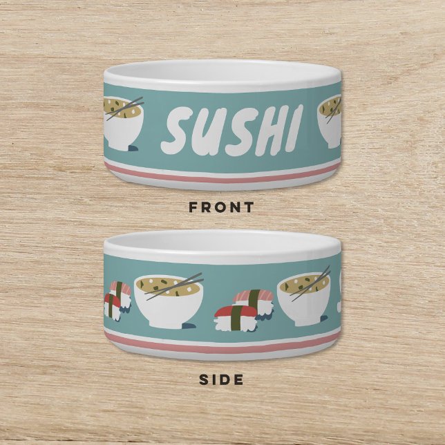 Comedero Mascota de gato de perro de sushi y miso (Subido por el creador)
