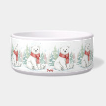 Mascota de oso polar en acuarela linda