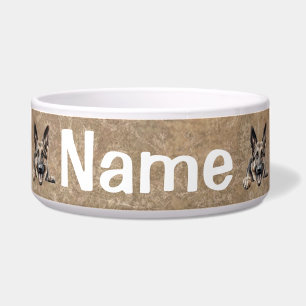 Comedero Mascota de perro pastor alemán Dish Bowl