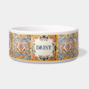 Comedero Mascota de Personalizado de mosaico mediterráneo a