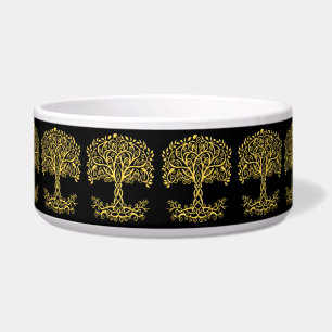 Comedero Mascota Del Árbol Celta Amarillo