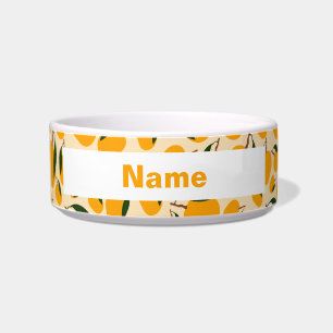 Comedero Mascota del patrón de frutas de verano de Mango