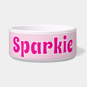 Comedero Mascota divertida rosa personalizable linda Perro