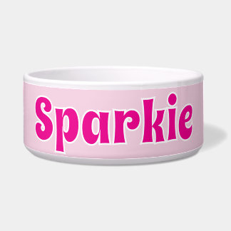 Comedero Mascota divertida rosa personalizable linda Perro 