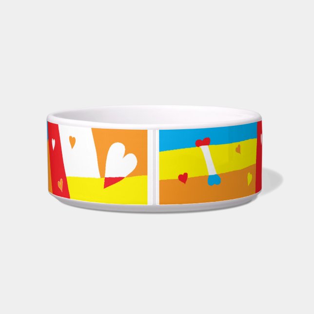 Comedero Mascota DOG Medium Bowl "¡Coma Beber y sé Furry!" (Espalda)