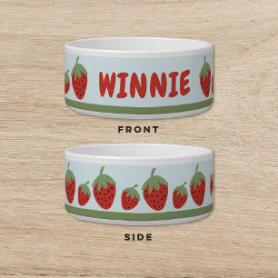 Comedero Mascota Gato de Perro Azul de fresa