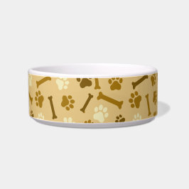 Comedero Mascota - Huella de pata de gato o perro y patrón 