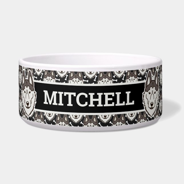 Comedero Mascota leal siberiano Husky Ártico confitado (Frente)