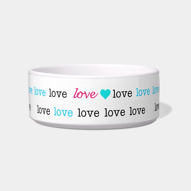 Comedero Mascota Love Love Love Dog Animal Lover (Frente)