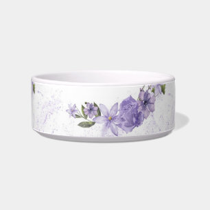 Comedero Mascota morado floral